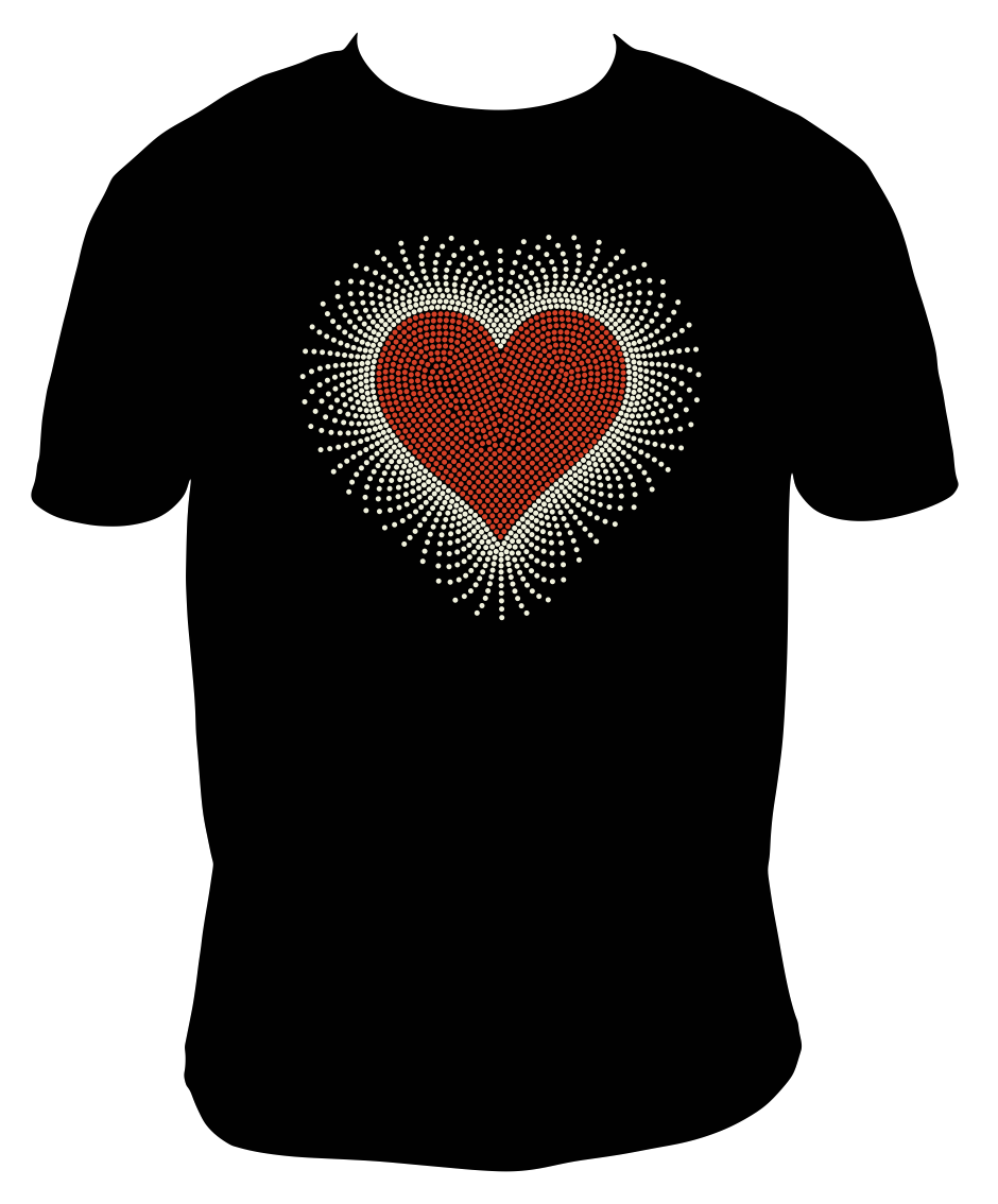 Rhinestone Scatter Heart