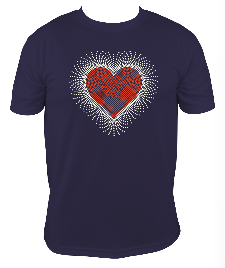 Rhinestone Scatter Heart