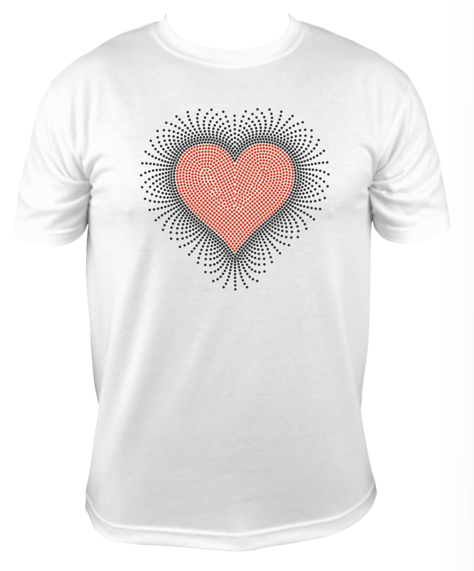 Rhinestone Scatter Heart